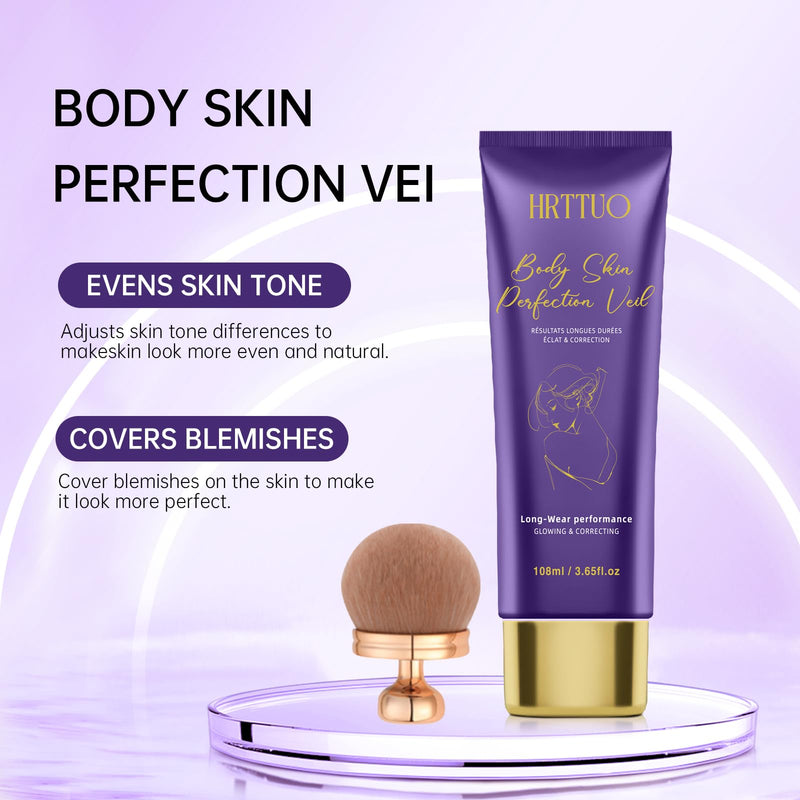 [Australia] - Body Coverage Perfector, Waterproof Leg & Body Makeup for Tattoo & Scar Cover Up, No Transfer Coverage Concealer with Brush, All Over Complexion Perfector for All Skin Tones (Natural Radiance) Natural Radiance 