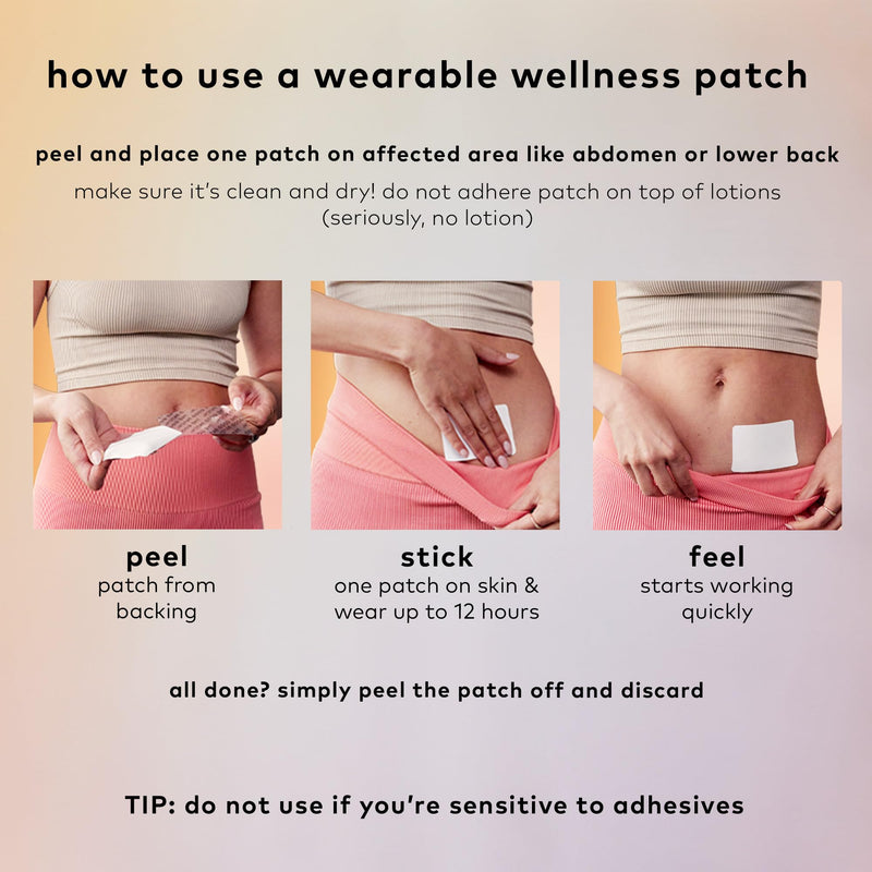 [Australia] - The Good Patch Cycle Period Pain Patch for Cramps, Natural Patch with Menthol, Black Cohosh, Plant Powered Wearable Wellness, Large Sized (16 Total Patches) 