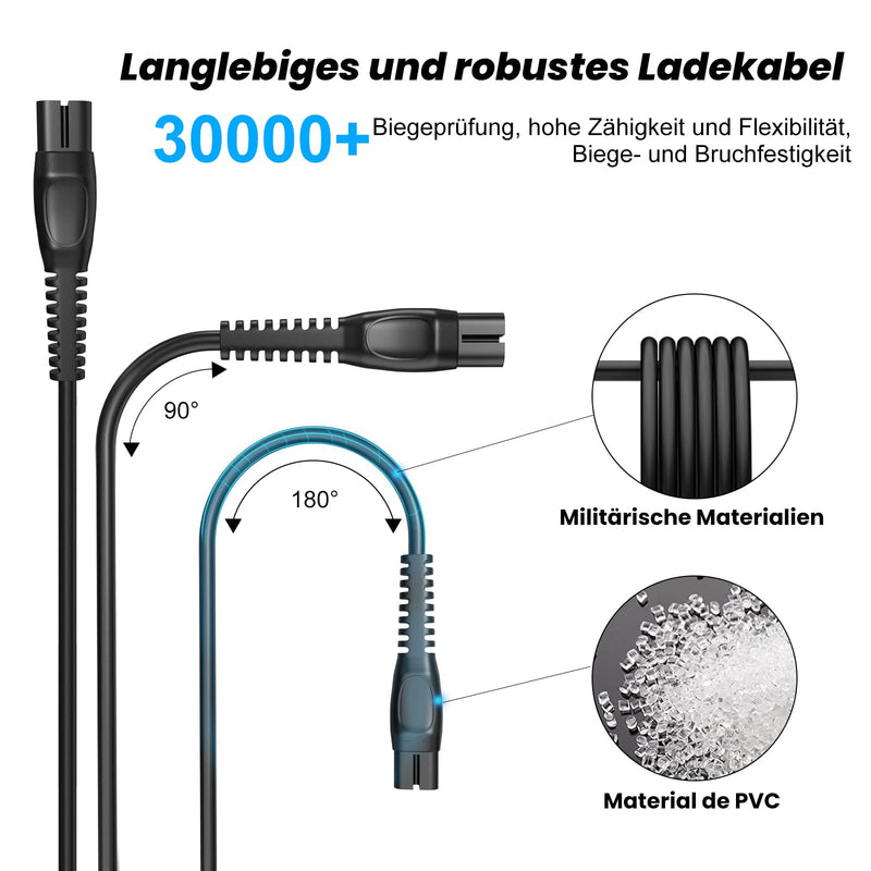[Australia] - 5V charger charging cable for Philips Norelco shaver One Blade 360 QP2724 QP2734 QP2824 QP2834 QP4530 QP4631 MG7910 MG7930 MG7950 MG5910 MG9510 MG9520 X3001 power supply cable adapter USB 