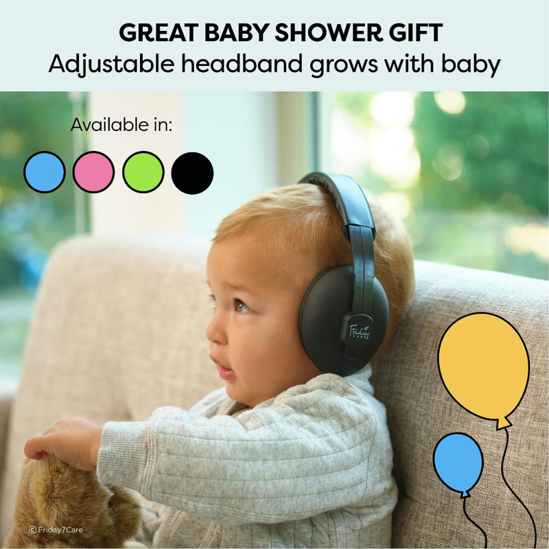 [Australia] - Baby Headphones - Baby Ear Protection | Baby Noise Cancelling Headphones for Ages 0-24 Months, Black 