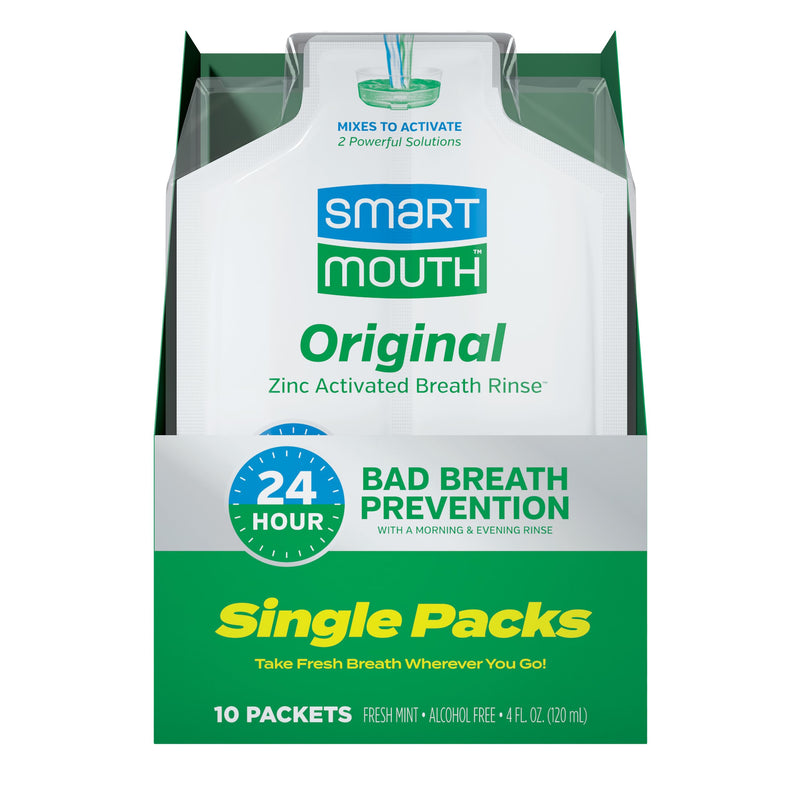 [Australia] - SmartMouth Original Activated Mouthwash Single Packs, Travel Mouthwash, Fresh Mint, 10 Pack 1 