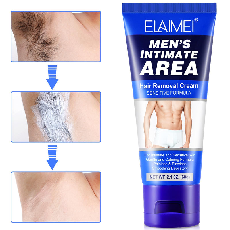 [Australia] - Premium Intimate Hair Removal Cream - Extra Gentle Hair Removal for Men-60g Green 