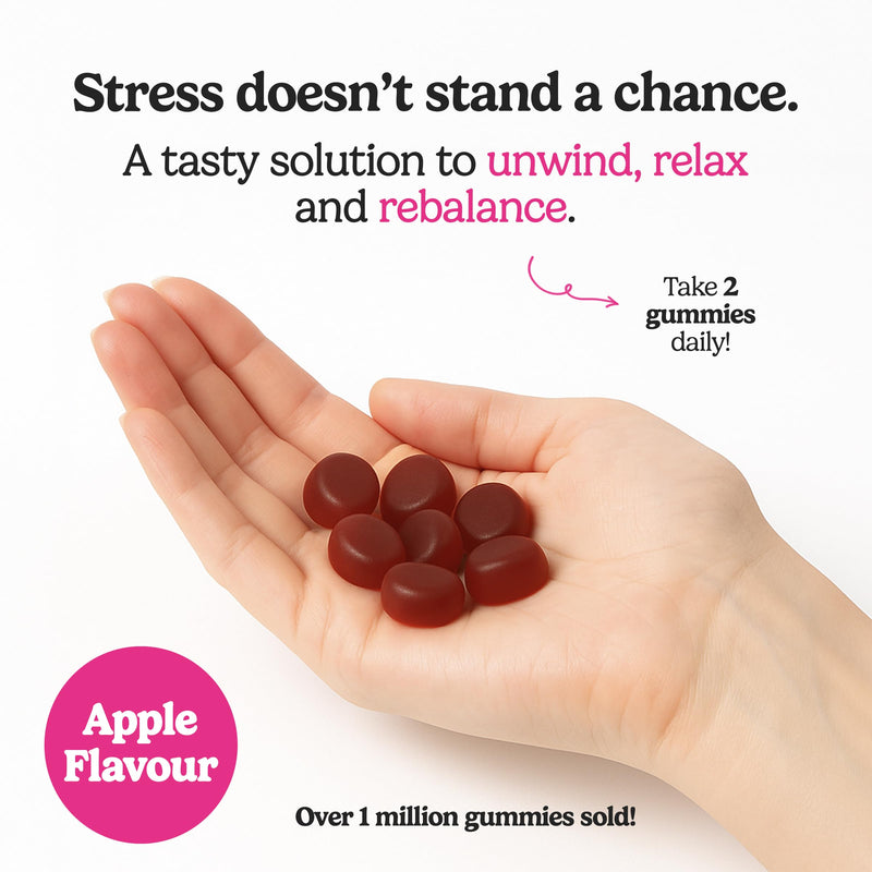 Kalma Ashwagandha Gummies, 3000mg Helps Reduce Stress, Boost Focus and Improve Sleep, Ashwagandha Root Extract Supplement, Natural Ingredients, Vegan, Gluten-Free Apple Flavour 60 Gummies