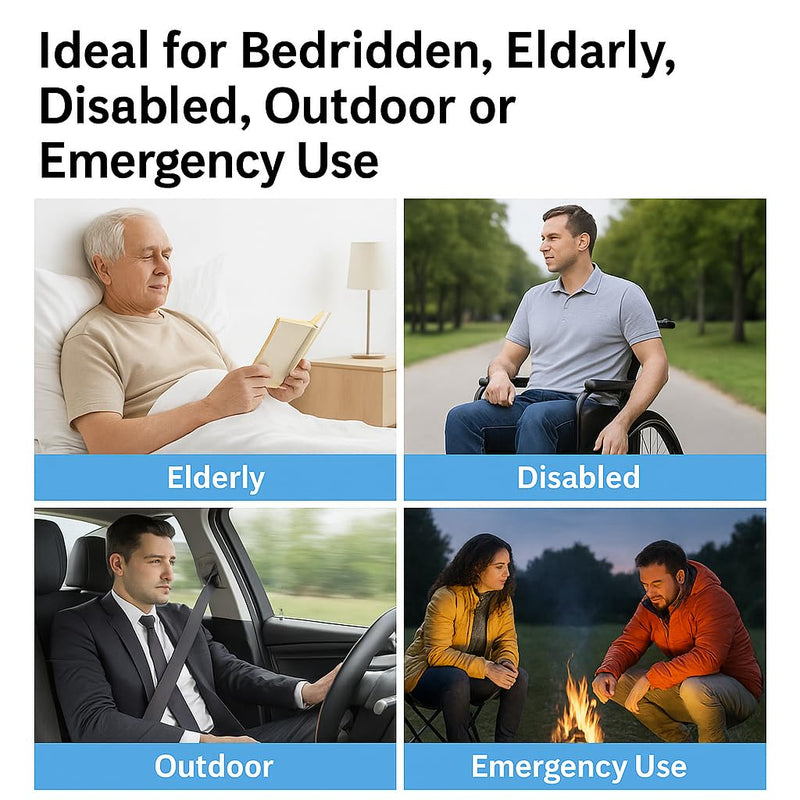 [Australia] - Urine Collection Bag, Reusable Condom Catheters with 2 Urine Catheter Bag, Portable & Comfortable Wearable Urinary Drainage (Elderly Men) Elderly Men 