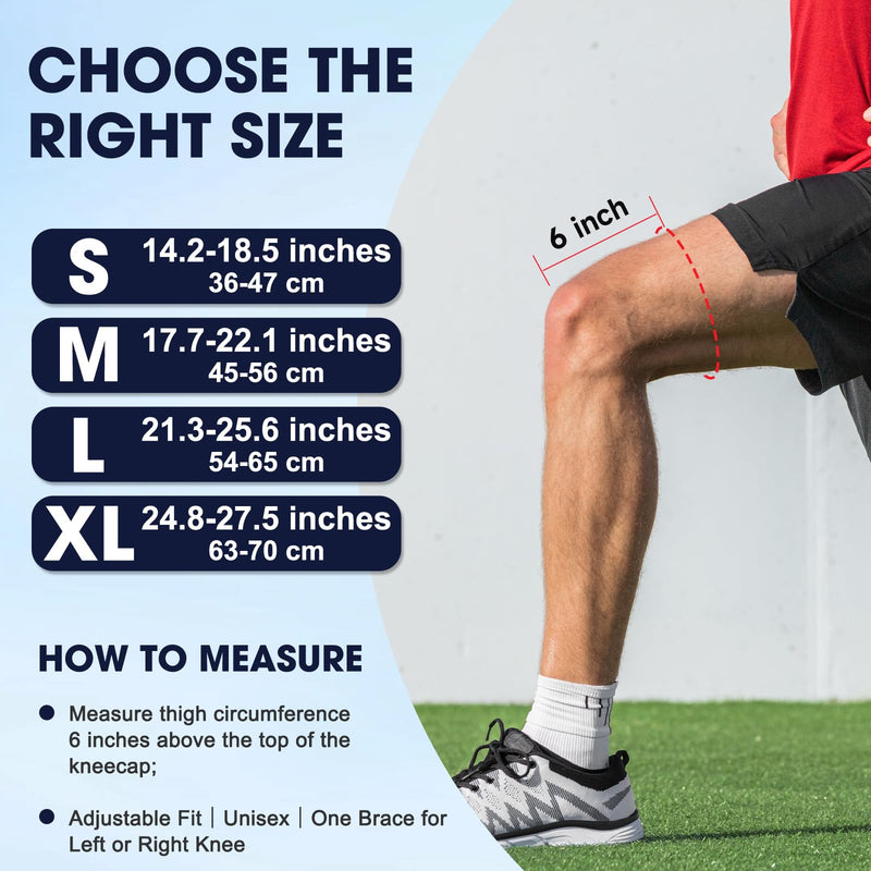 [Australia] - NEENCA ELITE Knee Brace for Men & Women - Open-Back Knee Support with Side Stabilizers & Patella Support for Meniscus Tear, Arthritis Pain, Injury Recovery, Running, Sports (Black, Medium) Black 