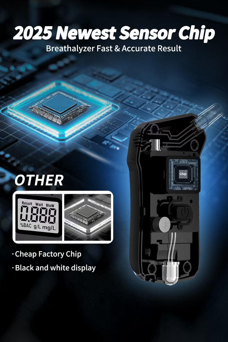 [Australia] - Breathalyzer, 2025 Upgraded Portable Professional High-Accuracy Breathalyzers for Alcohol with LCD Digital Display, Personal Alcohol Breathalyzer Tester Breath Alyzer for Home. 