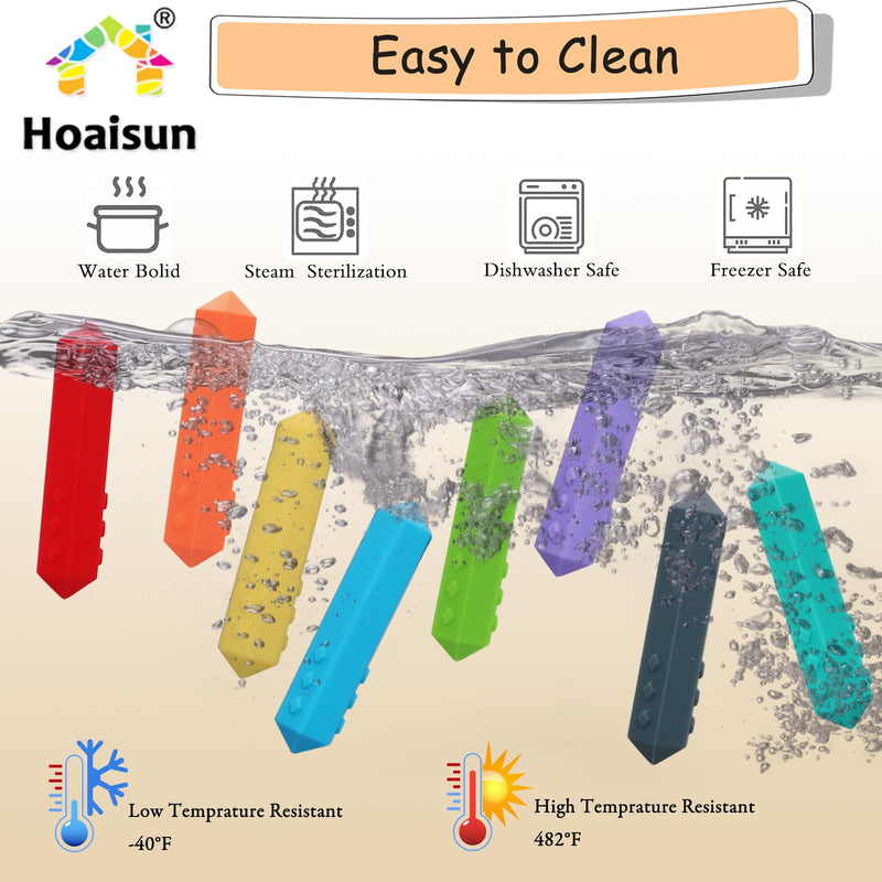 [Australia] - Chew Necklaces for Sensory Kids, 8 Pack Chewy Necklace Sensory Boys and Girls with Autism, ADHD, SPD, Biting, Silicone Teething Necklace Oral Chew Toys for Adults Reduce Chewing Anxiety Fidget Rainbow 