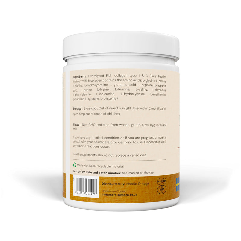 Marine Collagen Powder, Marine Pure, Natural Collagen Flavour, Sugar Free, 300g (1) 1
