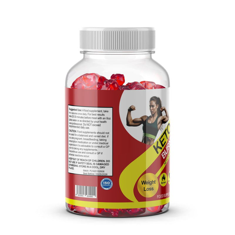 Keto Burn Gummies - New Formula - All Natural - Weight Support - 60 Gummies - All Natural - Vegan/Slim Warriors