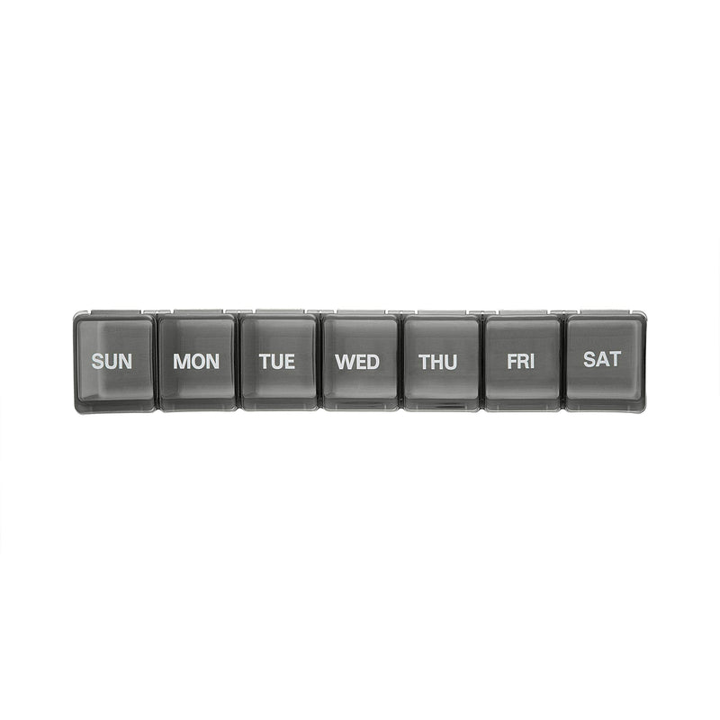 Weekly Pill Organizer Box, 7 Day Medication and Vitamin Holder Container - Large Black