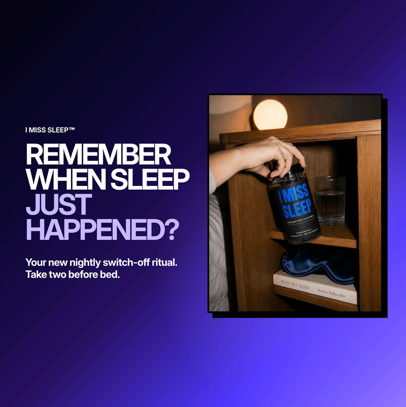 I MISS Sleep™ Sleep Gummies | Pomegranate Sleep Support | with Reishi, Lemon Balm, Cordyceps, Zinc, B Vitamins + Vitamin C | Contains 60 Gummies