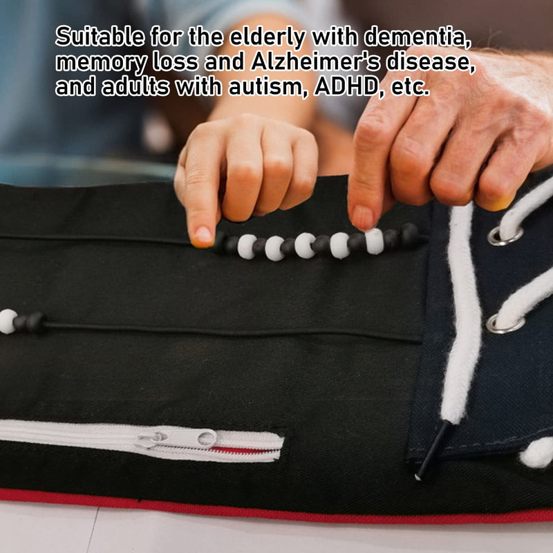 [Australia] - Topyond Dementia Sensory Blanket, Anxiety Relief Aid, Calming Activities for Elderly, Calming Sensory Support for Alzheimer's, Relaxing Fidget Blanket 