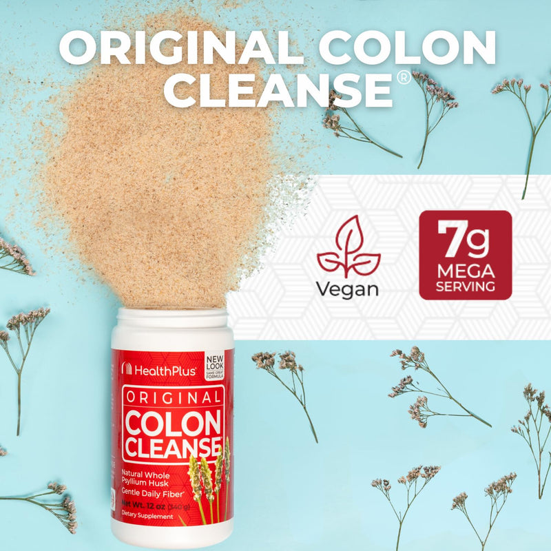 [Australia] - Health Plus Colon Cleanse - Natural Daily Fiber Powder- Gluten Free, Detox, Heart Healthy (12 Ounces, 48 Servings) Original 12 Ounce (Pack of 1) 