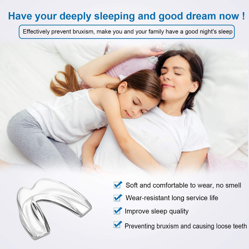 [Australia] - 4 Pack Kids Mouth Guard for Grinding Teeth, Night sleep Teeth Guards, Eliminates TMJ & Teeth Clenching, Stops Bruxism, Teeth Whitening Tray, Sport Athletic Mouth Guard (kid Size only fit for kids) 
