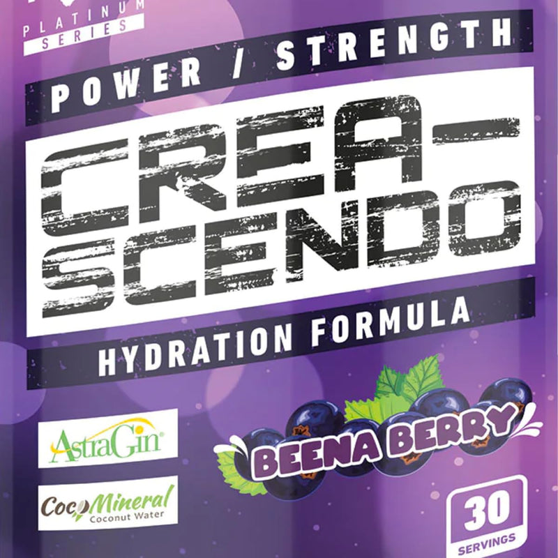 TWP Nutrition Platinum Series Crea-Scendo Creatine Powder, 470g / 250g and 50/30 Servings, 5 Great Flavours (Beena Berry, 470g) Beena Berry