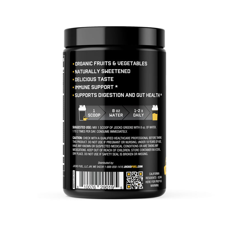 [Australia] - Jocko Fuel Daily Greens Powder - Premium Organic Greens Superfood Powder for Gut Health, Digestion, Bloating, Immune Support with Spirulina, Chlorella, Digestive Enzymes, & Probiotics - 30 Servings Coconut/Pineapple 
