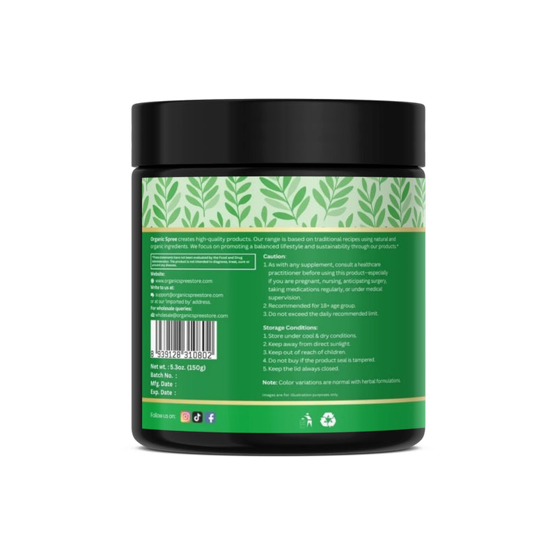 Organic Spree Super Greens Powder – 150 gm (5.3oz) | USDA Organic Certified | Superfood Mix with Moringa, Wheatgrass, Tulsi, Amla, Alfalfa & Barley Grass (1) 1