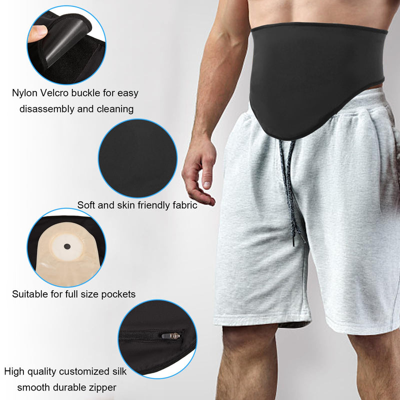 [Australia] - Ostomy Belt for Women and Men, Colostomy Bag Covers, Ostomy Bag Covers Colostomy Belt Stoma Support Belt Compatible with Colostomy Bags Ostomy Pouch Covers(M) Medium 