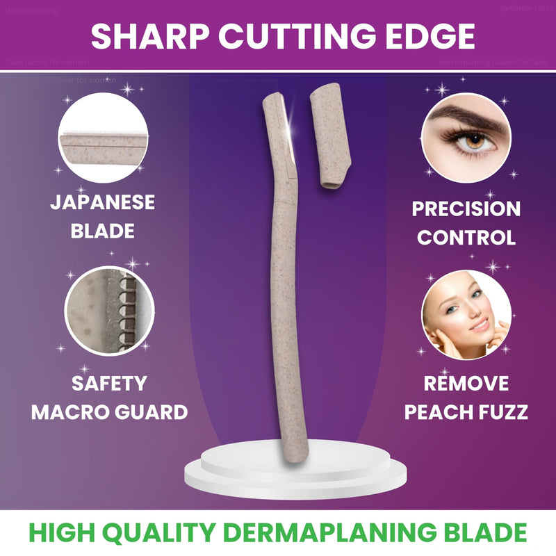 Dermaplaning Tool for Face – Removes Peach Fuzz & Exfoliates Skin | Dermaplane Razor | Facial Razors for Women | Derma Razor | Facial Razor | Shaver for Women | Microblade