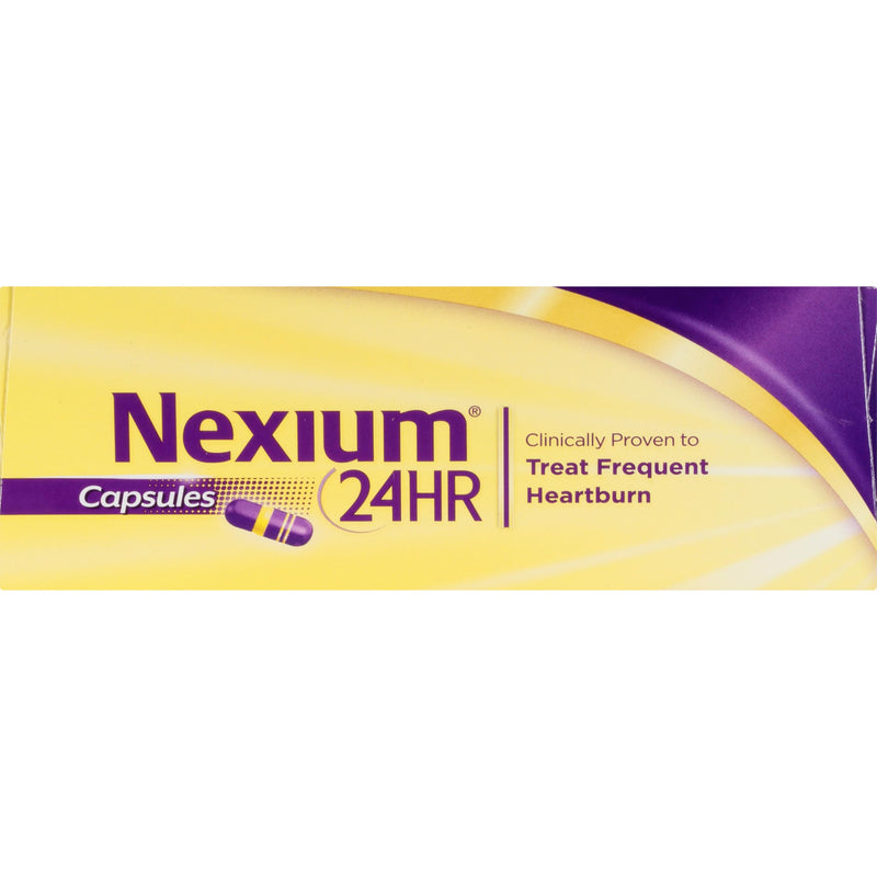 [Australia] - Nexium 24HR Acid Reducer Heartburn Relief Capsules for All-Day and All-Night Protection from Frequent Heartburn, Heartburn Medicine with Esomeprazole Magnesium - 42 Count 