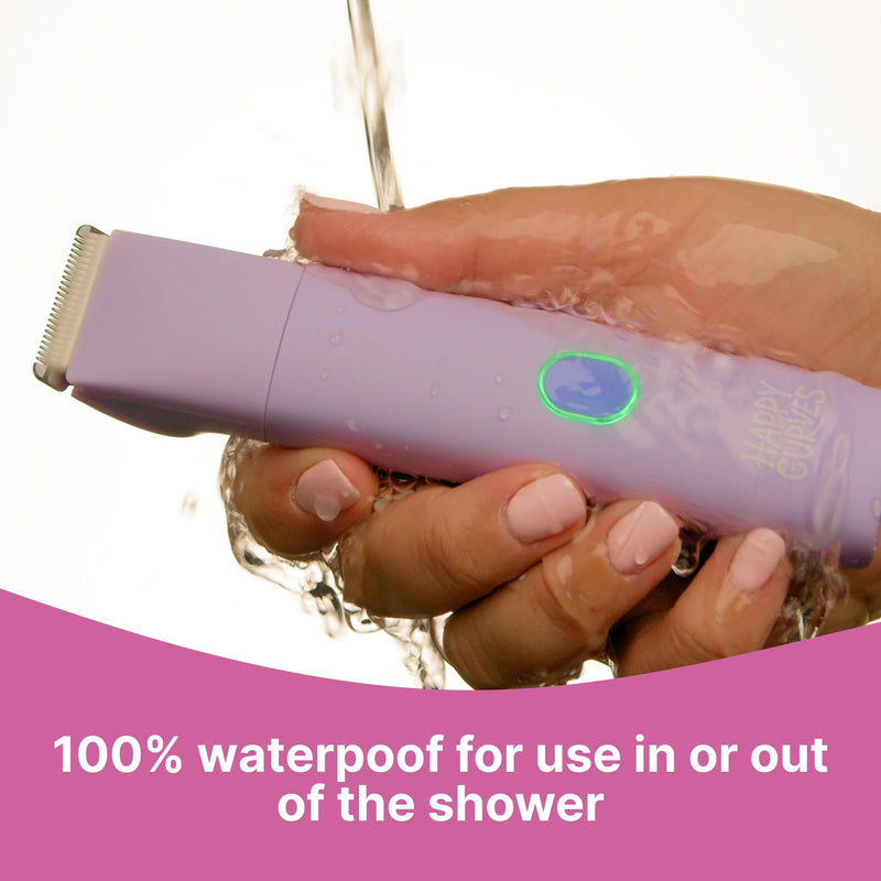 [Australia] - HAPPY CURVES Smoothie Bikini Trimmer - Electric Shaver for Women, Waterproof Hair Trimmer with Adjustable Guards, Personal Shaver for Pubic Hair, Women's Intimate Razor and Berry 