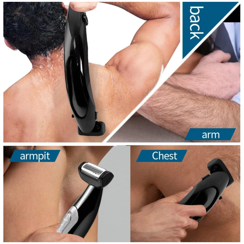[Australia] - Yoidesu Men's, Body Groomer with Adjustable Extreme Reach Handle, Wet/Dry Use, Back Hair Remover 