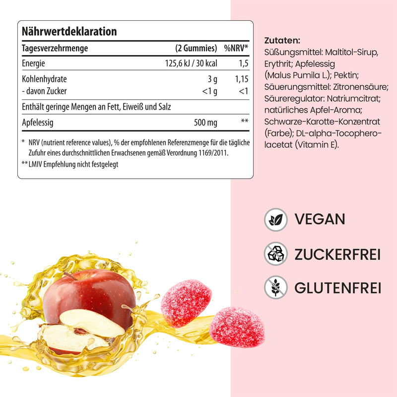 [Australia] - BeLive Apple Cider Vinegar Apple Cider Vinegar Gummies - 60 pieces, sugar-free, support detoxification, cleansing & digestion. Delicious, vegan, keto friendly, non-GMO, gluten free 