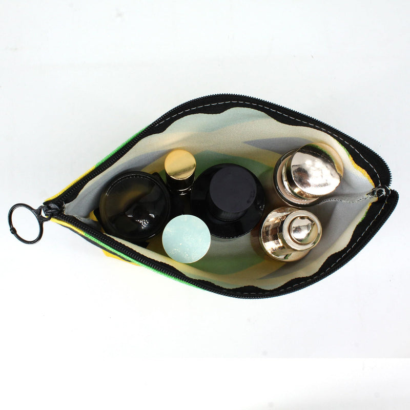 Canvas Makeup Bag Travel Toiletry Bag Makeup Bag for Women Girls Jamaica Flag Reggae(Jamaican-20PCS) JA-20
