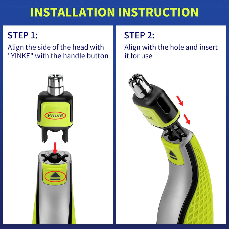 [Australia] - Yinke nose hair trimmer replacement blade attachments compatible with O Blade blades QP2520 / QP2630 O Blade 360 & OBlade pro razor, waterproof dual blades, one pc 