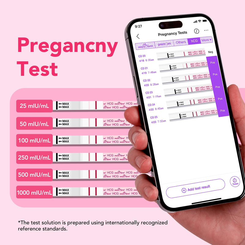 easy@Home 9 Count Pregnancy Tests: 3 Early Detection Pregnancy Sticks | 6 Reliable Precise Pregnancy Test Strips - Instant Readings in Minutes | 9 Counts 3 Sticks + 6 Strips