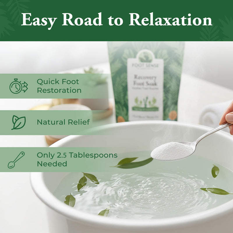 Tea Tree Oil Detox Foot Soak - for Athlete’s Foot, Toenails, Smelly Feet - All Natural Formula - Intensive Foot Repair - 16 oz