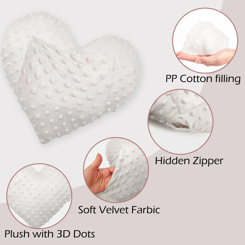 [Australia] - Heart Surgery Pillow for Open Heart Surgery,Chest Pillow with Pocket, Surgery Recovery Gifts for Patients Minky Dot (Grey) Grey 