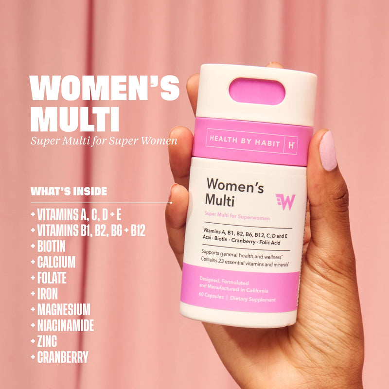 [Australia] - Health by Habit Womens Multi Supplement (60 Capsules) - 23 Essential Vitamins and Minerals, Supports General Health & Wellness, Non-GMO, Sugar Free (1 Pack) 1 Pack 
