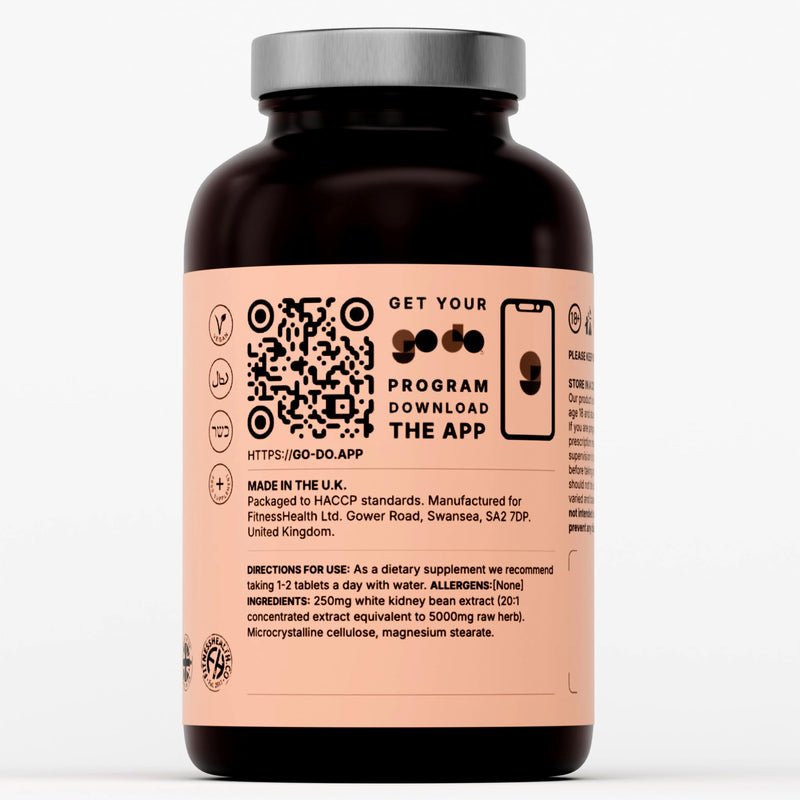 White Kidney Bean Extract Tablets 5000mg - Carbohydrate Control Supplement - High Strength Kidney Bean Supplement for Men and Women - Vegans - Easy to Swallow - (360 Tablets) 360 count (Pack of 1)