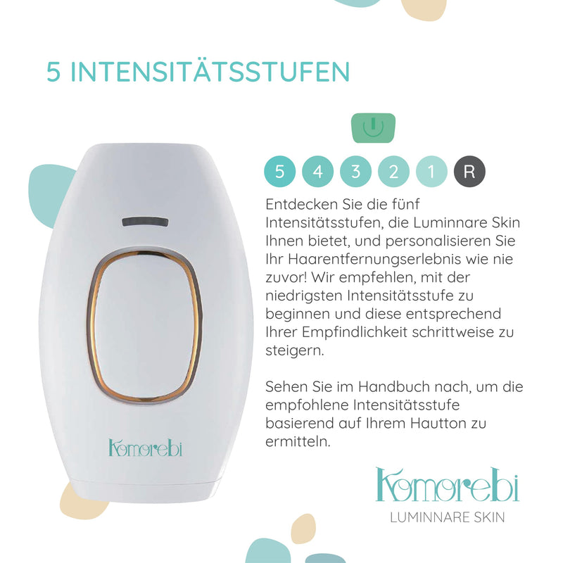 [Australia] - Komorebi Luminare IPL Laser Hair Removal Device Permanent - Hair Removal for Men and Women, 999,990 Flashes, Hair Laser Removal with Automatic and Manual Mode, Laser Hair Removal 