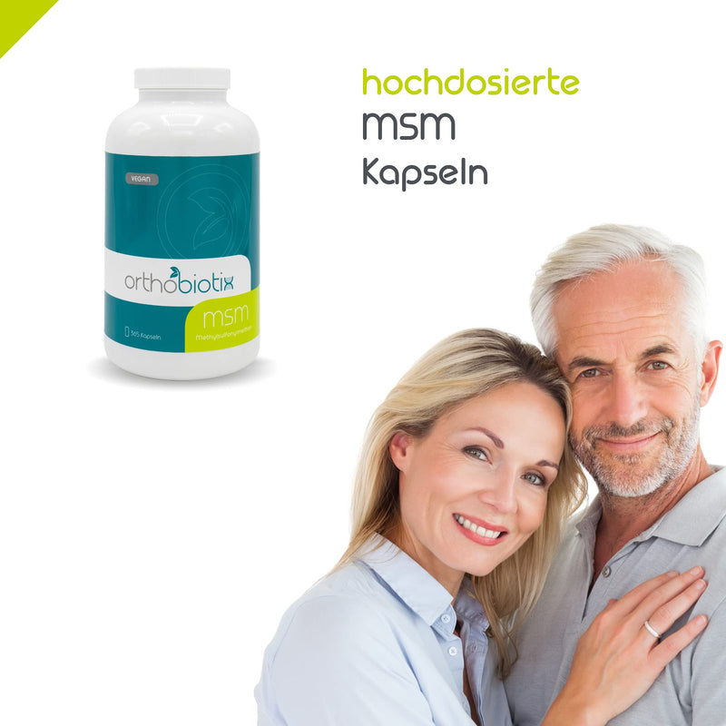 [Australia] - orthobiotix MSM - 365 capsules methylsulfonylmethane (high dose) - 1600mg daily dose - vegan MSM powder 