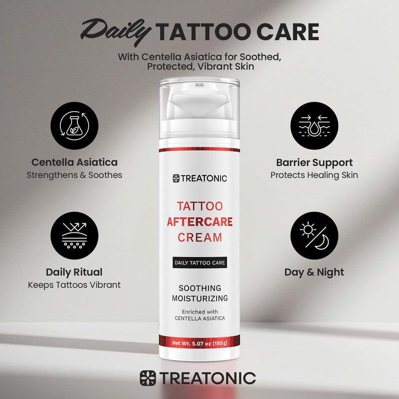 [Australia] - Tattoo Aftercare Cream for Soothing & Moisturizing: Healing & Soothing Aftercare Lotion for Microneedling, Microblading & Piercing - Tattoo Skin Care for New & Old Tattoos - 5 oz / 150ml 150 g 