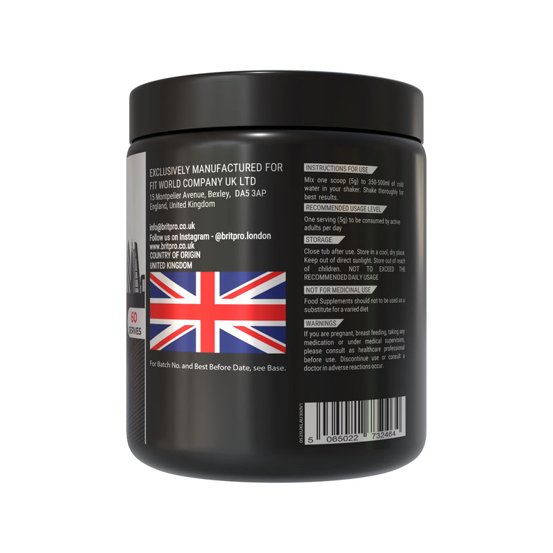 L-Arginine HCL, 300g - High Purity Powder - Supports Nitric Oxide Production & Blood Flow - Pre Workout Performance & Muscle Pumps - Circulation Support - Made in the UK