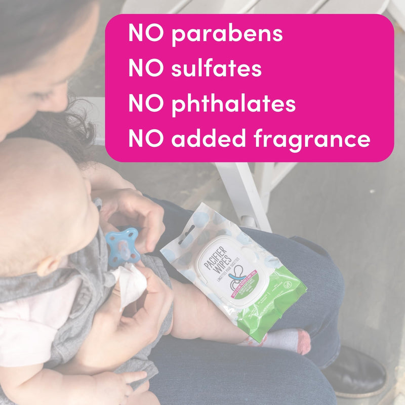 [Australia] - Dapple Pacifier Wipes, for Baby and Toddlers, Diaper Bag Essentials, Fragrance Free 40 Ct, Pack of 3 