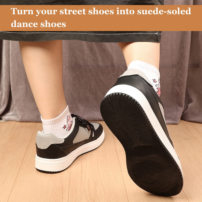 [Australia] - Caydo Pack of 4 Black Suede Sheets, Self-Adhesive Suede Sheets Back Non-Slip Sole Protector for Dance Shoes, High Heeled Shoes (A4 Size) 