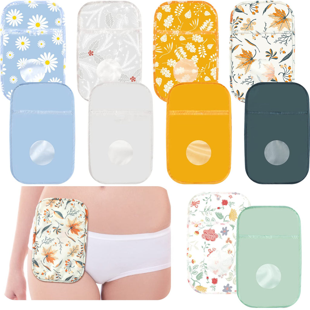 10 Pcs Ostomy Bag Covers Waterproof Ostomy Shower Cover Lightweight Colostomy Bag Covers Washable Ostomy Pouch Covers Ostomy Pouch Liner with Adjustable Opening for Women Men Care Protector