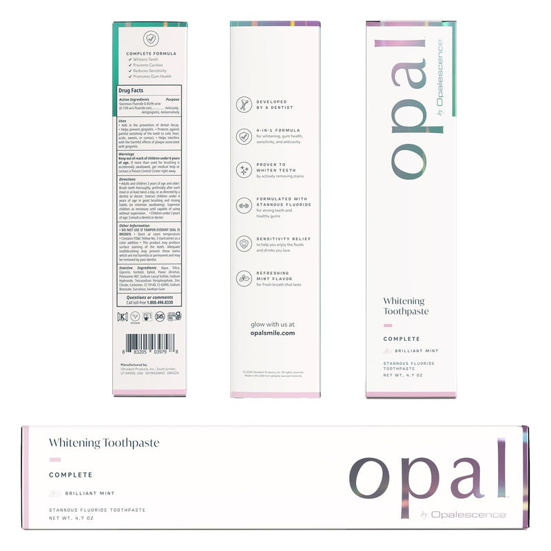 [Australia] - Opalescence Complete Stannous Fluoride for Prevention of Dental Decay, Sensivity, Gengivites & Whitening - (Pack of 1) Mint - 4.7 Ounce 5823-1 