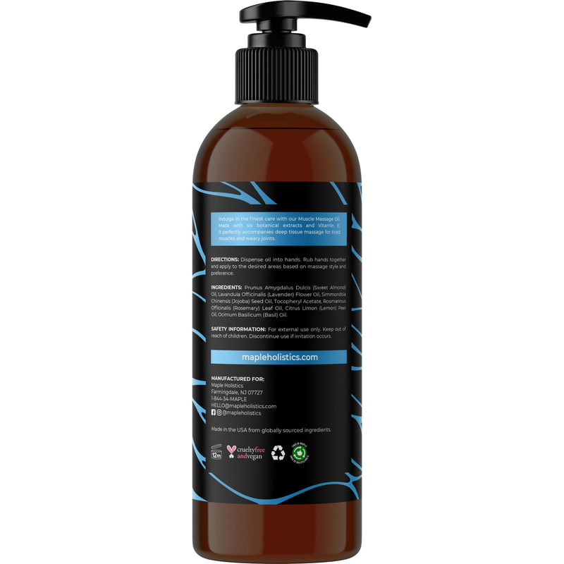 [Australia] - Sore Muscle Massage Oil for Body - Relaxing Massage Oil for Massage Therapy with Lavender and Rosemary Oils for Muscle Relief - Gentle Warming Massage Oil for Sore Muscles for Pro or Home Use (8oz) Herbal Citrus 8 Fl Oz (Pack of 1) 