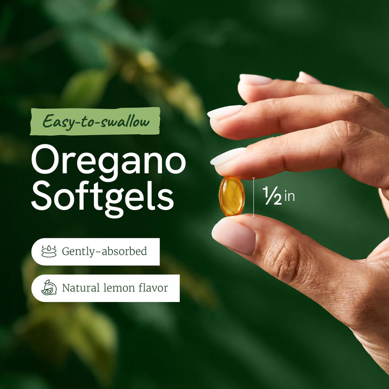 Oil of Oregano with Black Seed Oil Softgels | High Carvacrol | Wellness Support with Traditional Herbal Botanical Blend & Garlic Extract | Third-Party Tested & Non-GMO | 120 Oregano Oil Capsules