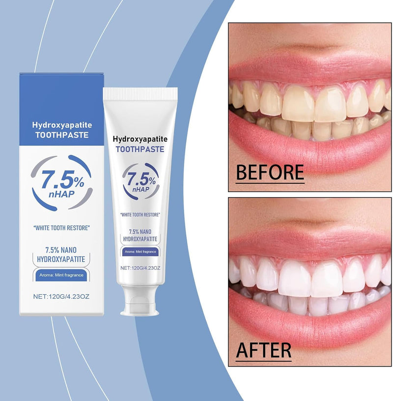 [Australia] - HydroxyapatiteToothpastes,7.5% hydroxyapatite Toothpaste,for Enamel Protection and Tooth Strengthening, Gentle Mint, Fresh Breath, Daily Use for Oral Health（2pcs） 2pcs 0 Fl Oz (Pack of 3947) 