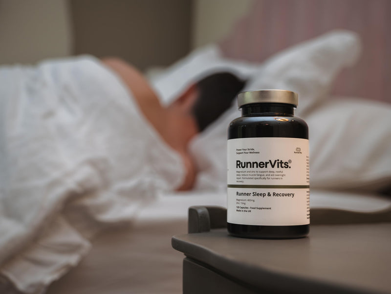 Sleep & Recovery Supplement for Runners – Magnesium Bisglycinate & Zinc, Supports Sleep, Muscle Recovery & Relaxation, Night-Time Recovery Formula, 120 Capsules, Made in UK