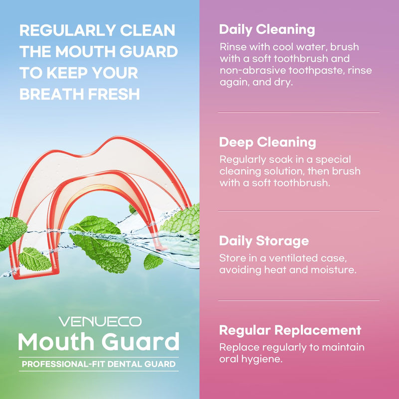 [Australia] - Mouth Guard for Grinding Teeth at Night: Dental Guard for Sleeping at Night-4 Pack/2 Size 