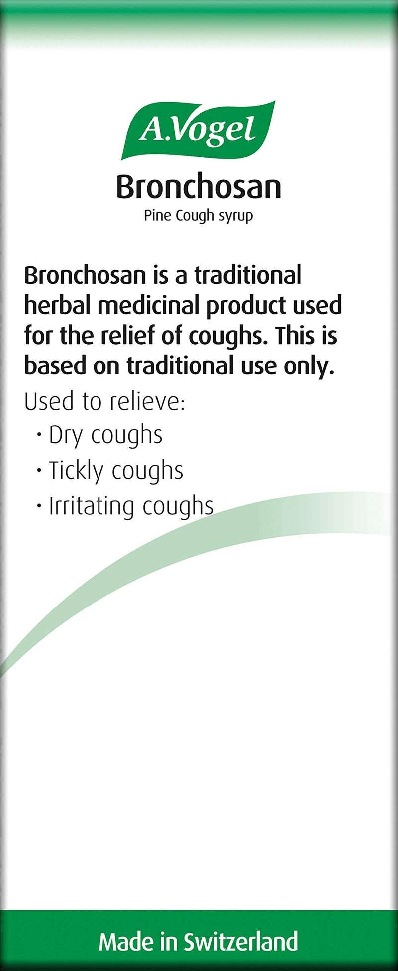A.Vogel Bronchosan Pine Cough Syrup | Dry & Tickly Cough Medicine for Adults | 100ml