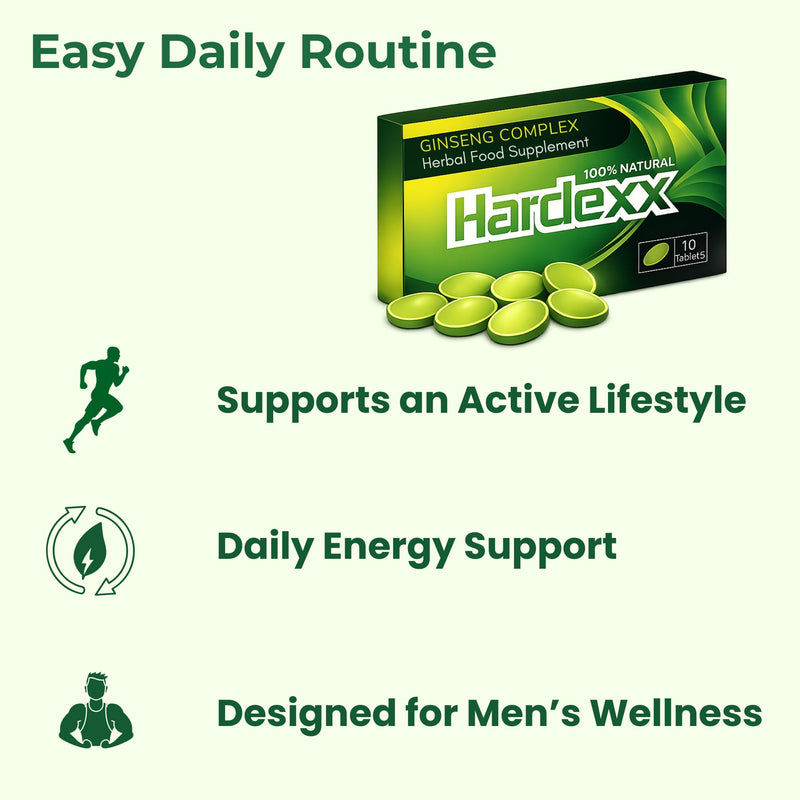 Green Ginseng Complex for Men – Herbal Ginseng Supplement Tablets for Daily Vitality, Energy & Wellness Support – Pack of 10