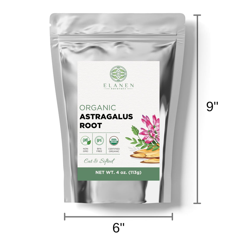 [Australia] - Organic Astragalus Root 4 oz. (113g), USDA Certified Organic Astragalus Dried Root Tea, Astragalus Root Organic, Dried Astralagus membranaceus, Huang Qi, Cut & Sifted 